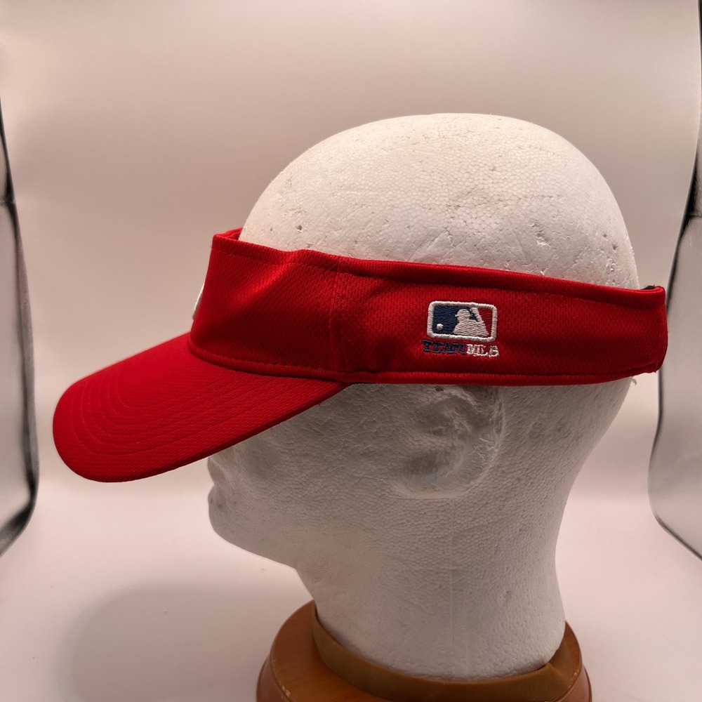Washington Nationals Visor Red OC Sports MLB Adjustable Mesh Hat OSFM - Picture 3 of 8